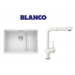 Blanco 700 U Level  Tezgah Altı 1.5 Gozlu Beyaz Evye + Blanco Linus S Spiralli Beyaz Armatür Kampanyası