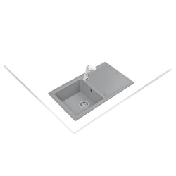 Teka STONE 50 B-TG  StoneGrey Gri Granit Eviye 86 cm – 115330014