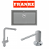 Franke Kubus KBG 110-70 Fragranite Stone Grey  + Active Plus Sonte Grey Armatur ve Sıvı Sabunluk Kampanyası