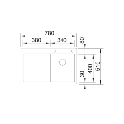 Blanco Claron 4 S IF Tezgaha sıfır / Tezgah üstü Tek Gözlü Sol Damlalıklı Paslanmaz Çelik Evye