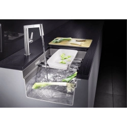 Blanco Etagon 500 U Tezgah Altı Tek Hazneli Damlalıksız Granit Alu Metallic  Evye