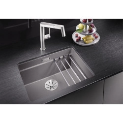 Blanco Etagon 500 U Tezgah Altı Tek Hazneli Damlalıksız Granit Alu Metallic  Evye