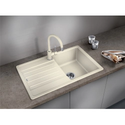 Blanco Legra 45 S  Tek hazneli Tezgah Üstü 78 Lik Granit Beyaz Evye