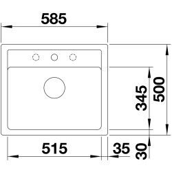 Blanco Legra 6 Tezgah Üstü 1 Gözlü Damlalıksız Granit Kahve Evye