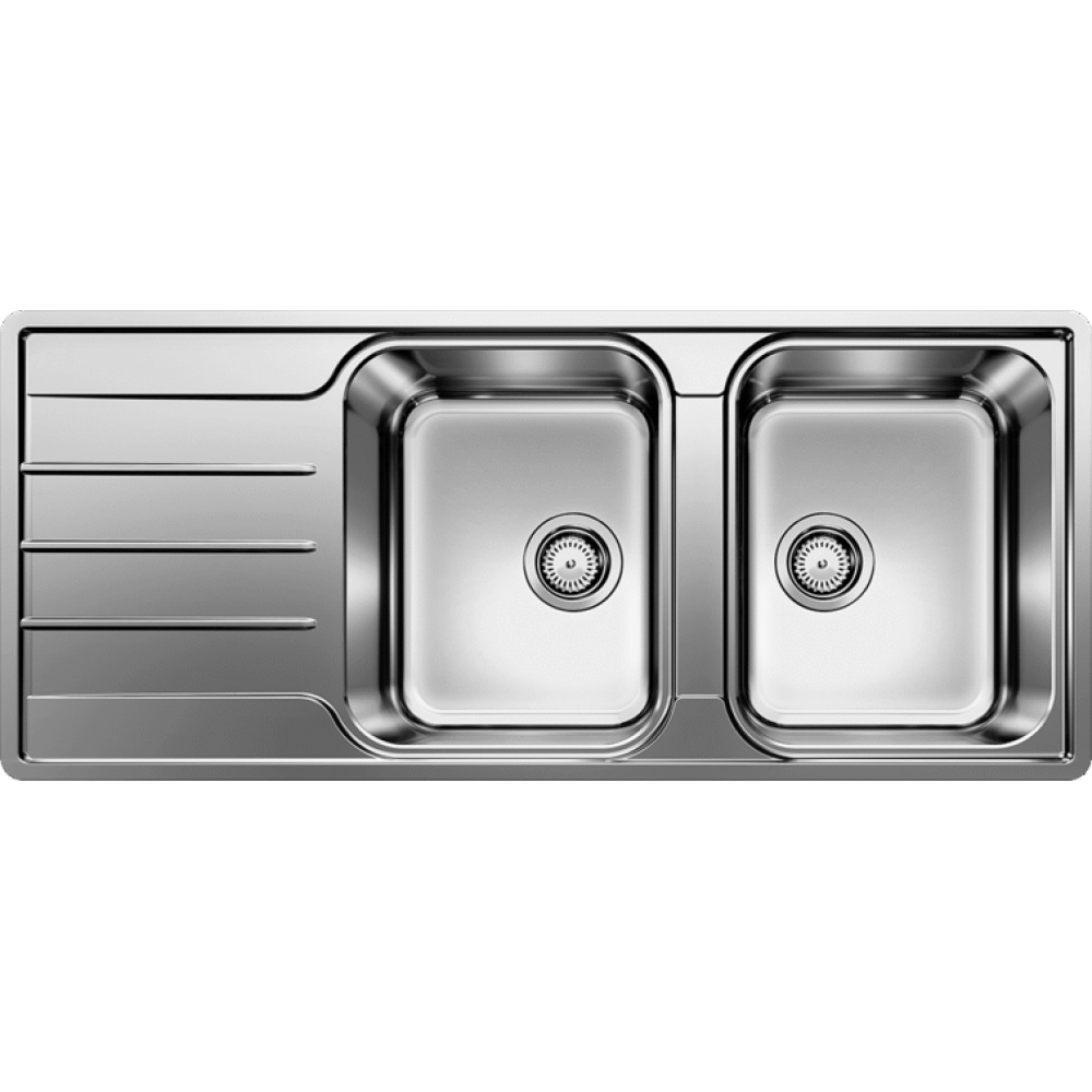 Blanco Lemis 8 6 S IF Tezgaha Sıfır / Tezgah Üstü 2 Gözlü Her İki Yöne Kullanılabilir Paslanmaz Çelik Evye