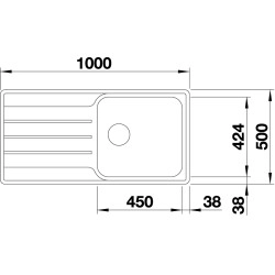 Blanco Lemis XL 6 S IF Tezgaha Sıfır / Tezgah Üstü Geniş Hazneli Paslanmaz Çelik Evye