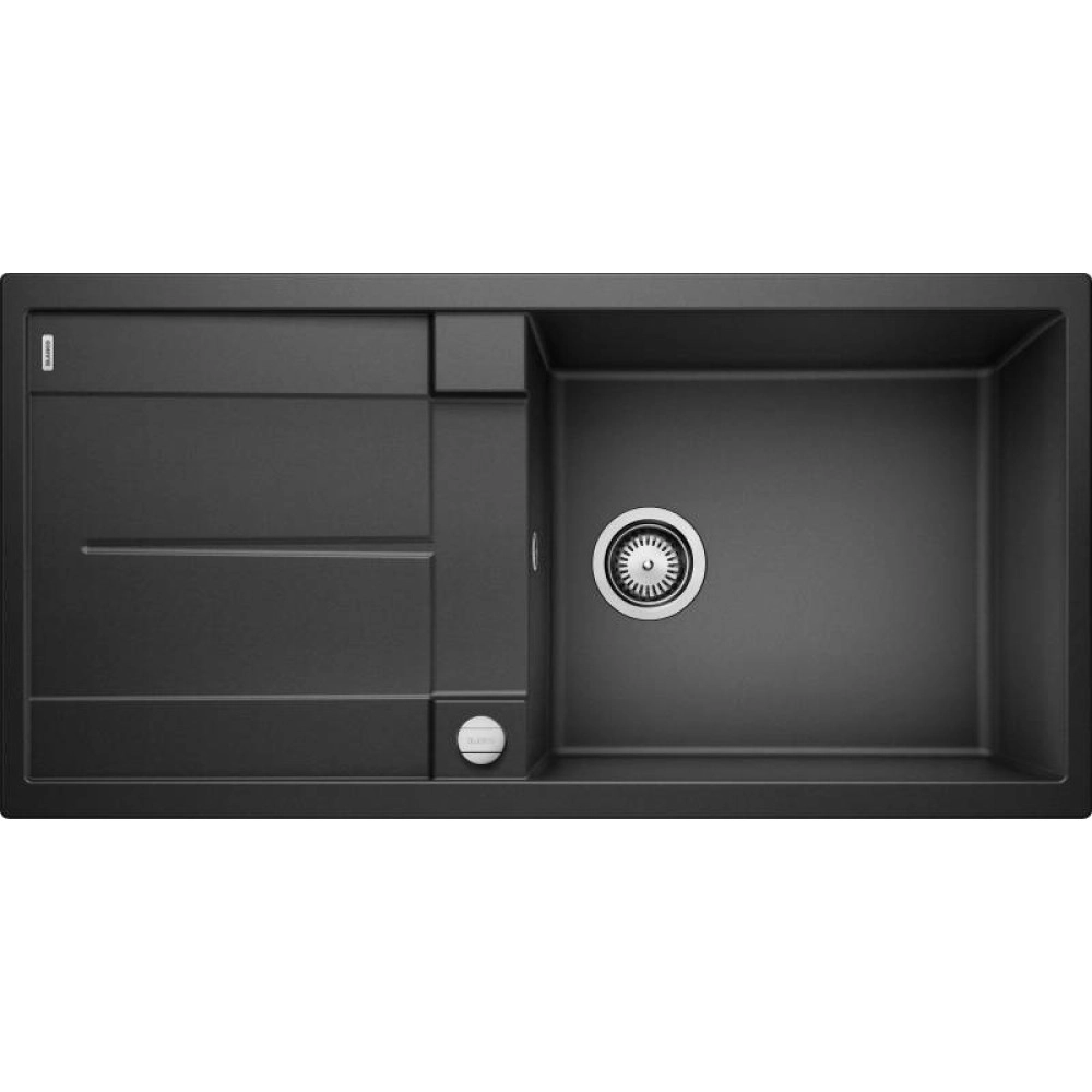 Blanco Metra XL 6 S Tezgah Üstü 1 Gözlü Geniş Hazneli Siyah Granit Evye
