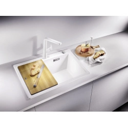 Blanco Pleon 6 Tezgah Üstü Tek Gözlü Damlalıksız Granit Siyah Evye