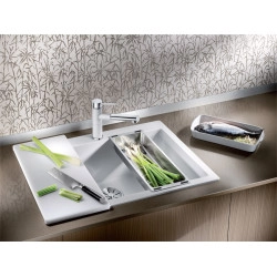 Blanco Pleon 8 Tezgah Üstü Damlalıksız Granit Alu Metallic Evye