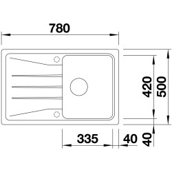 Blanco Sona 45 S Tezgah Üstü Tek Hazneli Granit Kahve Evye