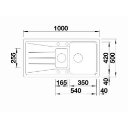 Blanco Sona 6 S Tezgah Üstü 1.5 Gözlü Her iki Yöne Kullanılabilir Granit Tartufo Evye