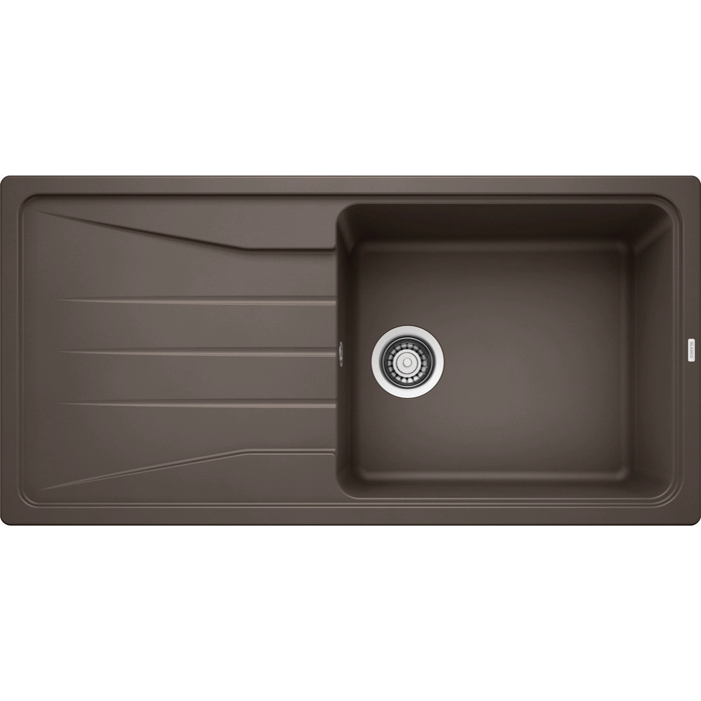 Blanco Sona XL 6 S Tezgah Üstü 1 Gözlü Her iki Yöne Kullanılabilir Kahve Granit Evye