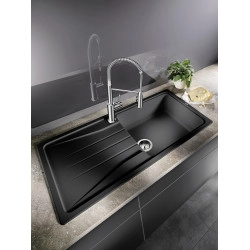 Blanco Sona XL 6 S Tezgah Üstü 1 Gözlü Her iki Yöne Kullanılabilir Kahve Granit Evye