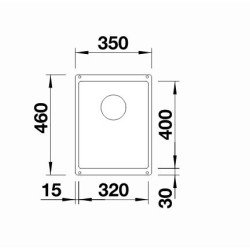 Blanco Subline 320 U Tezgah Altı Tek Hazneli Damlalıksız Granit Alu Metallic Evye