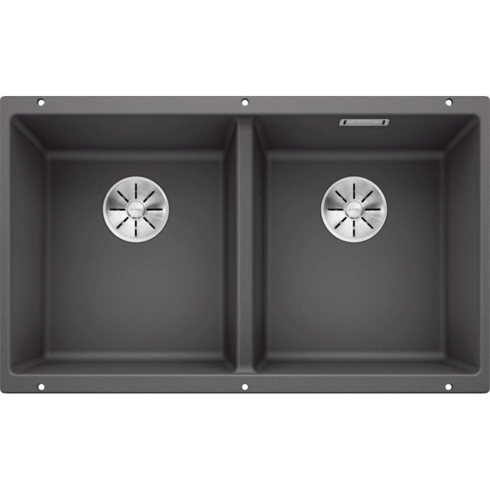 Blanco Subline 350 / 350 U Tezgah Altı 2 Gözlü Damlalıksız Kaya Gri Granit Evye
