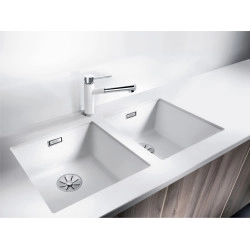 Blanco Subline 400 U Tezgah Altı Tek Hazneli Damlalıksız Granit Beyaz  Evye