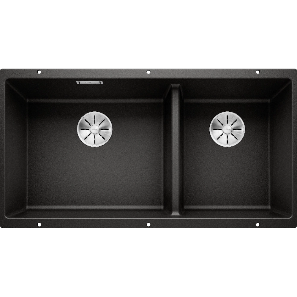 Blanco Subline 480 / 320 U Tezgah Altı 1,5 Gözlü Damlalıksız Siyah Granit Evye