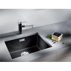 Blanco Subline 500 U Tezgah Altı Damlalıksız Granit Siyah Evye