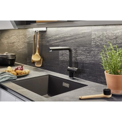 Blanco Subline 500 U Tezgah Altı Damlalıksız Granit Siyah Evye