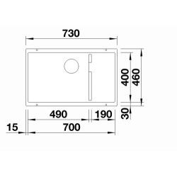 Blanco Subline 700 U Level 1.5 Gozlu Tezgah Altı Damlalıksız Beyaz Granit Evye