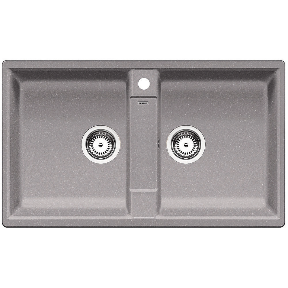 Blanco ZIA 9 Tezgah Üstü 2 Gözlü Damlalıksız Granit Alu Metallic Evye