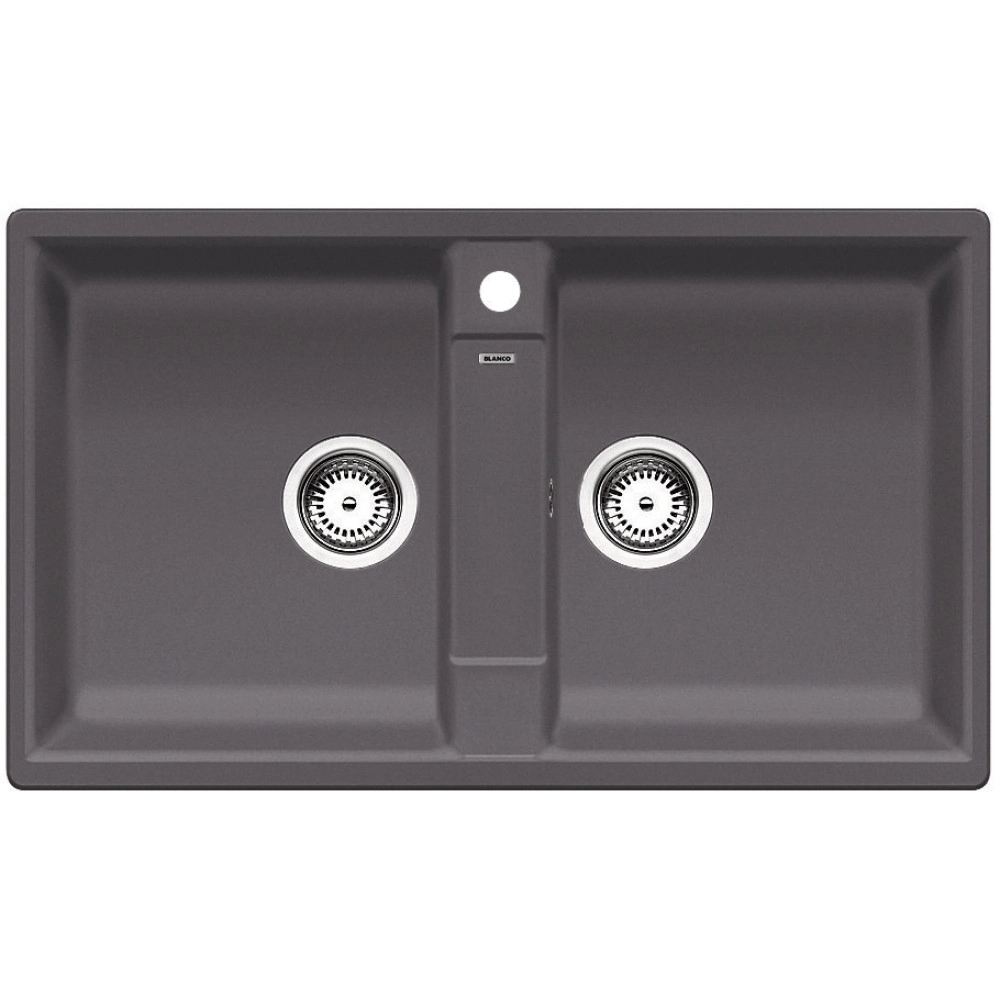 Blanco ZIA 9 Tezgah Üstü 2 Gözlü Damlalıksız Granit Kaya Gri Evye