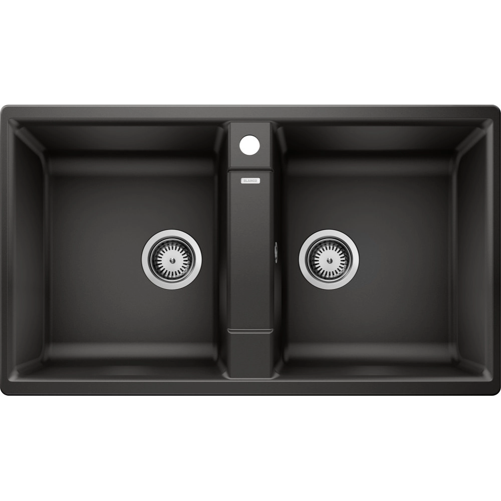 Blanco ZIA 9 Tezgah Üstü 2 Gözlü Damlalıksız Granit Siyah Evye