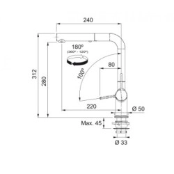 Franke Active Twist Duşlama Özellikli Spiralli Armatur - 115.0669.769
