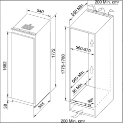 Franke Ankastre Buzdolabı FSDR 330 NR V A+ Tek kapı Soğutucu  Kolisiz