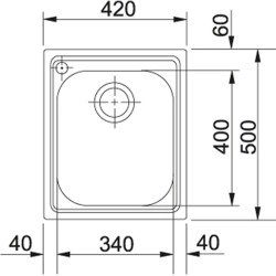 Franke Armonia AMX 610 İnox  Tezgah Üstü  Paslanmaz Çelik Evye