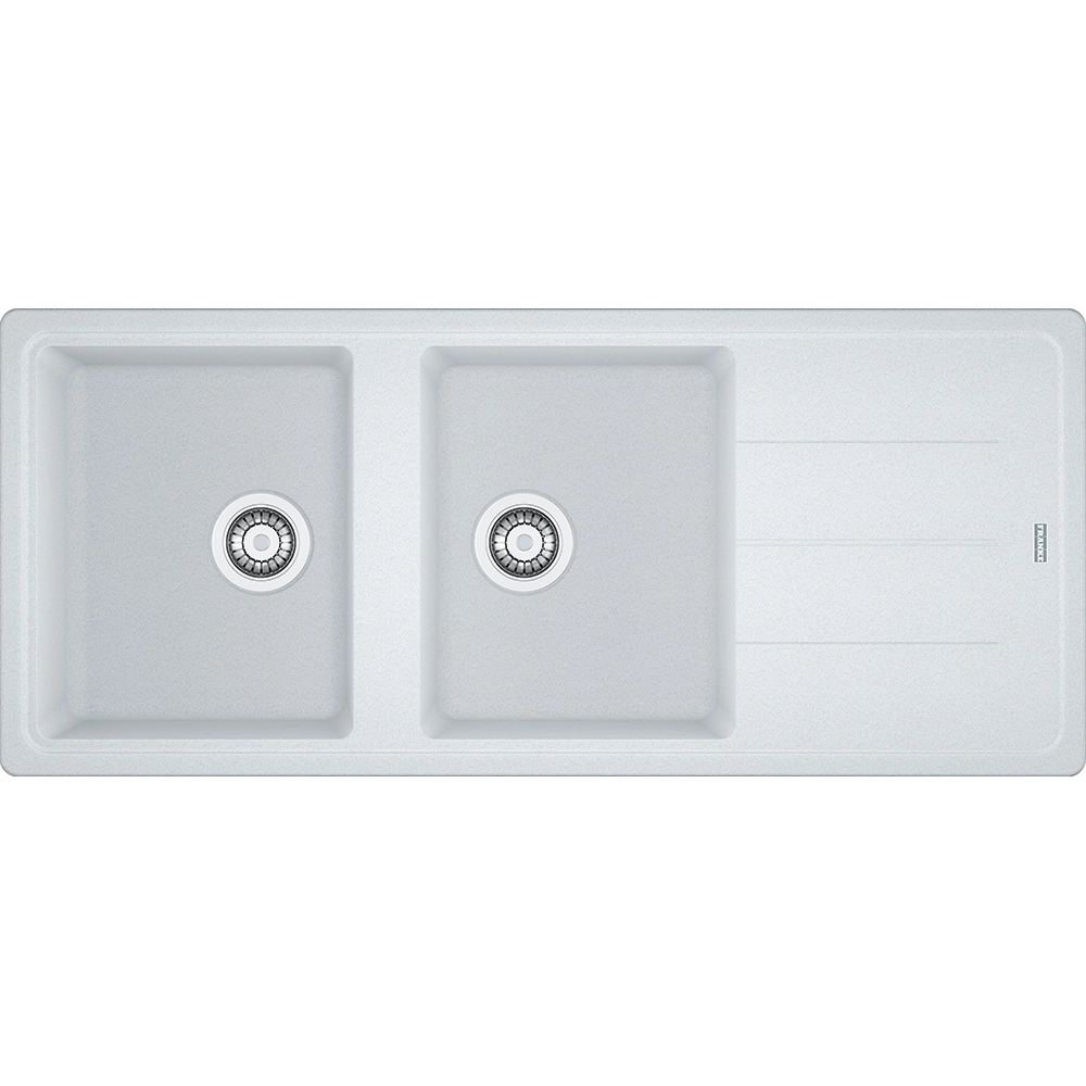 Franke Basis BFG 621 Granit Bianco / Beyaz  Tezgah Üstü  2 Gözlü Granit Evye