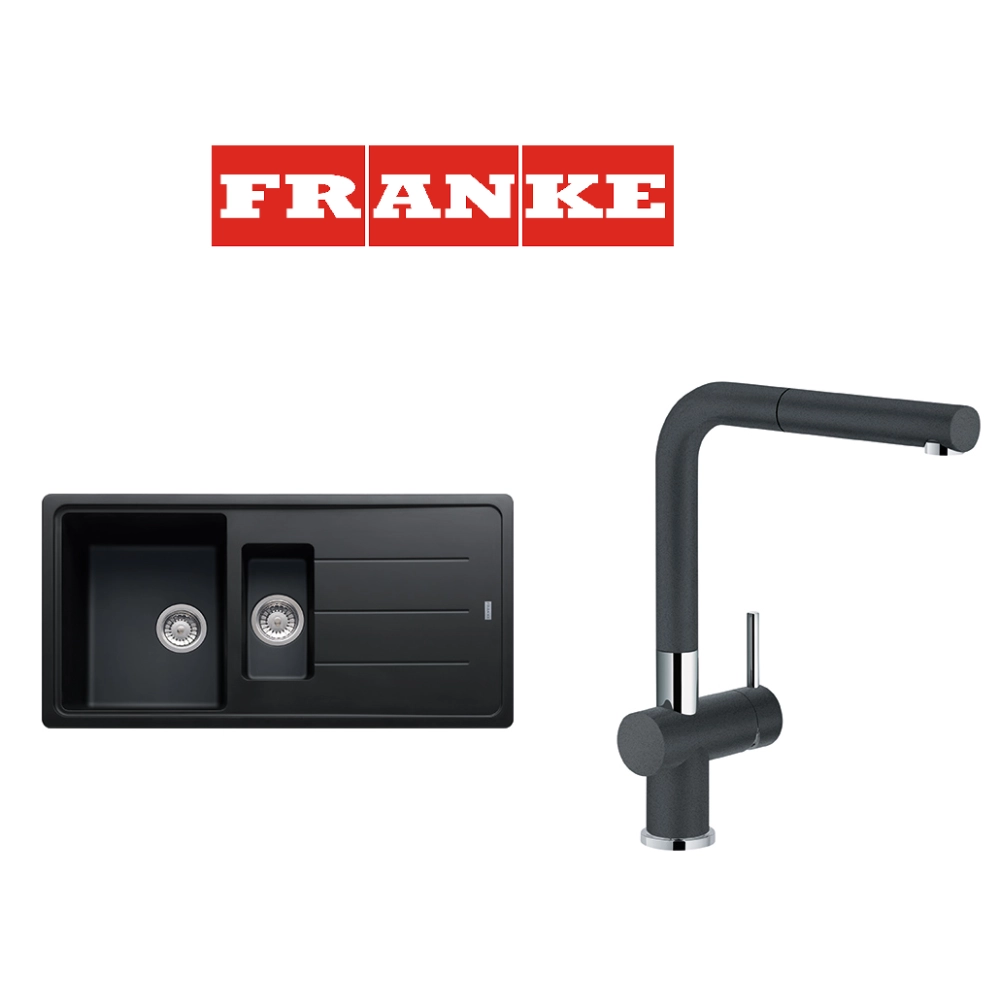 Franke Basis BFG 651 Granit Nero Evye + Active Plus Nero Armatur Kampanyası