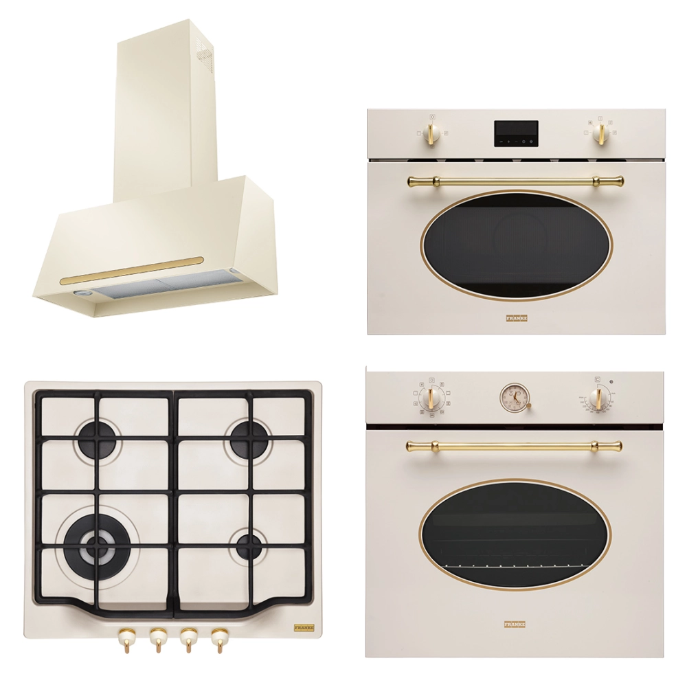 Franke Classic Line Rustik Krem Rengi 60 Cm  4 L&uuml; Ankastre Set