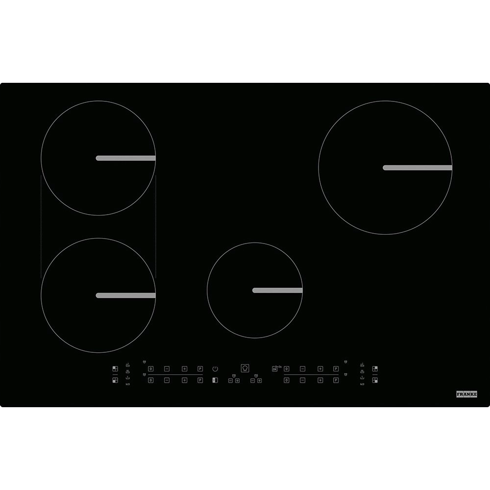Franke FBI 5322 6R/500 FSM 804 I B BK Black  77 Cm 4 Gözlü Tezgah Üstü / Tezgaha Sıfır Siyah Cam İnduksiyonlu Ankastre Ocak