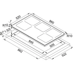 Franke FRAMES FH FS 865 Almond İnd&uuml;ksiyonlu Ocak  ( Teşir )