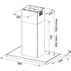 Franke FRAMES FH TS 906 I Almond Ada Davlumbaz ( Teşir )