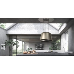 Franke Faber Belle Plus   Altın/Mat Koyu Gri Ada Tipi Asansörlü Davlumbaz