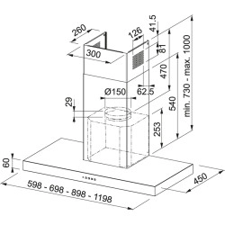 Franke Format  FDF EG6 60 XS Inox Paslanmaz Çelik Duvar Tipi Davlumbaz