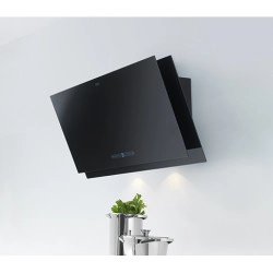 Franke Maris 2.0 FMA 2.0 907 BK Black Siyah Cam 90 Cm Eğik Duvar Tipi Davlumbaz