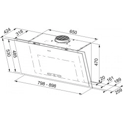 Franke Maris FMA 2.0 PRO 907 BK Siyah Duvar Tipi Davlumbaz - 330.0682.357