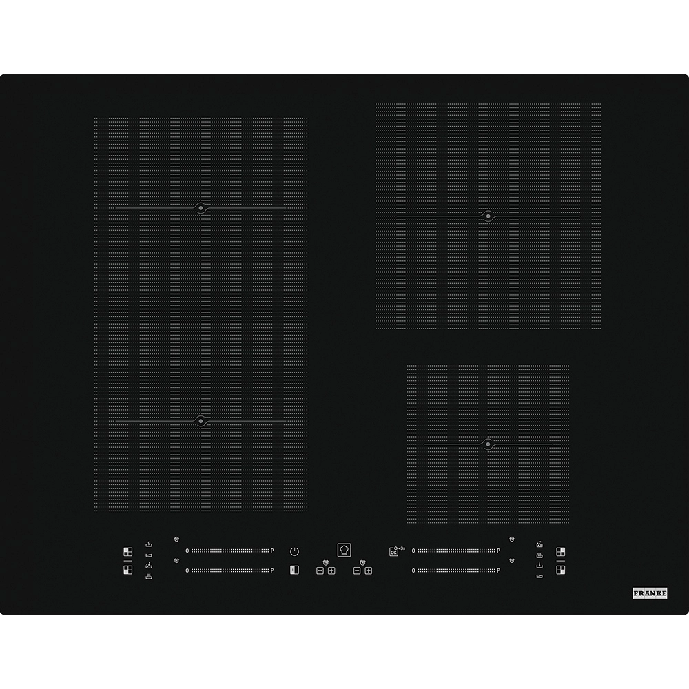 Franke Maris FMA 654 I F BK Black  4 Gözlü 65 Cm Tezgah Üstü / Tezgaha Sıfır Siyah Cam İndukisyonlu Ankastre Ocak