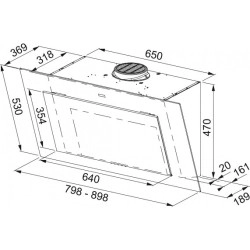 Franke Maris FMA PRO 907 BK/MATT Black + Mat Black Duvar Tipi Cam Davlumbaz - 330.0682.355