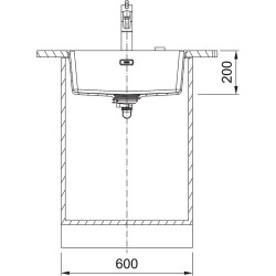 Franke Maris MRG 210/110-52 Granit Nero Tezgaha Sıfır / Tezgah Altı Evye