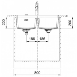 Franke Mrg 120-35-35 Matt Black 2 Gözlü Tezgah Altı Granit Evye - 125.0686.731
