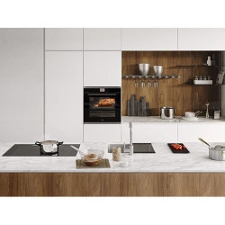 Franke Mythos FMY 99 HS XS Inox + Nero Buharlı Pişirme Özellikli Ankastre Siyah Fırın