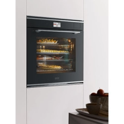 Franke Mythos FMY 99 HS XS Inox + Nero Buharlı Pişirme Özellikli Ankastre Siyah Fırın ( Teşir )