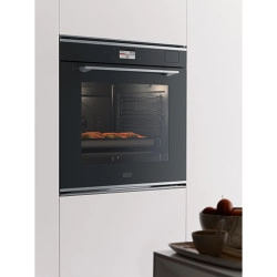 Franke Mythos FMY 99 HS XS Inox + Nero Buharlı Pişirme Özellikli Ankastre Siyah Fırın ( Teşir )