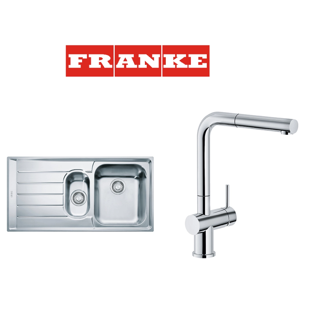 Franke Neptun NEX 651 İnox  1.5 Gözlü Paslanmaz Çelik Evye + Active Plus Paslanmaz Çelik Armatur Kampanyası