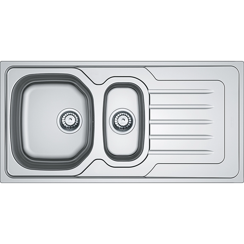 Franke Onda Line OLX 651 İnox  1.5 Gözlü Tezgah Üstü Sağ Damlalıklı Paslanmaz Çelik Evye