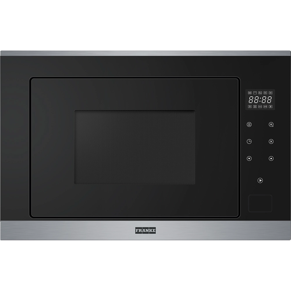 Franke Smart FSM 25 MW XS Inox + Nero 25 Litre  Siyah Cam Ankastre Mikrdoalga